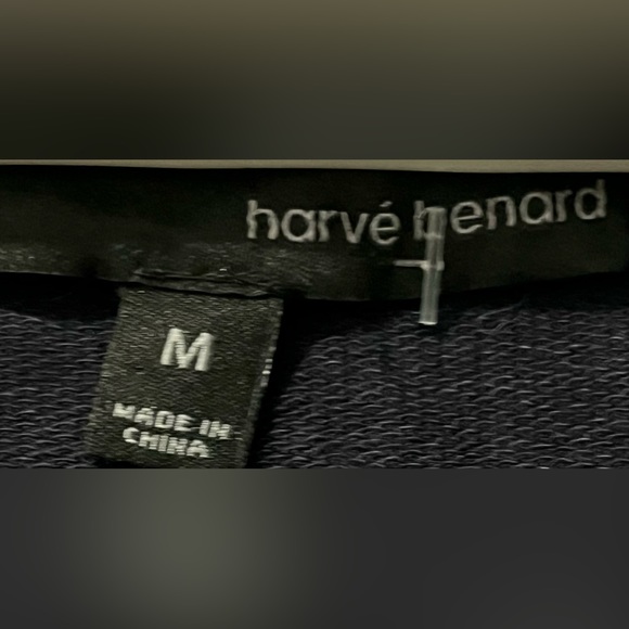 Harvé Benard top sweater 3/4 sheer sleeves size M Blue - Picture 6 of 6